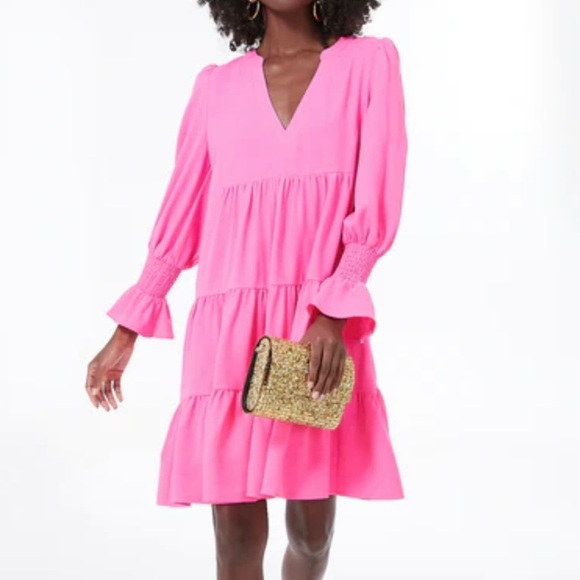 Pomander Place Kenzo Dress-Electric Pink-Women’s XS-Summer-Spring-Wedding-NEW - Picture 2 of 13